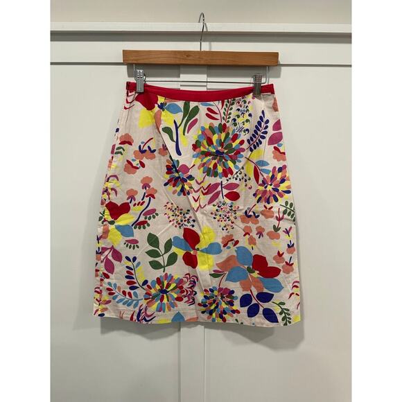 Boden Floral A Line Skirt Size 4 - Picture 2 of 4